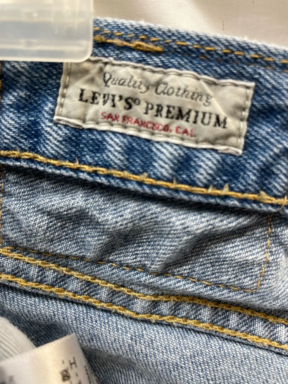 Big E 501 Levi’s vintage button fly jeans light blue men sz  33x34